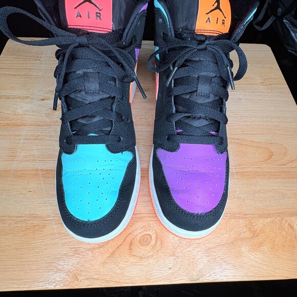 Jordan 1 "Candy" sneakers | multi / colorful | sz 7Y fits women 8.5 | GUC - Picture 5 of 10